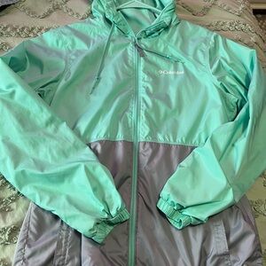 Columbia Mint and Gray Windbreaker